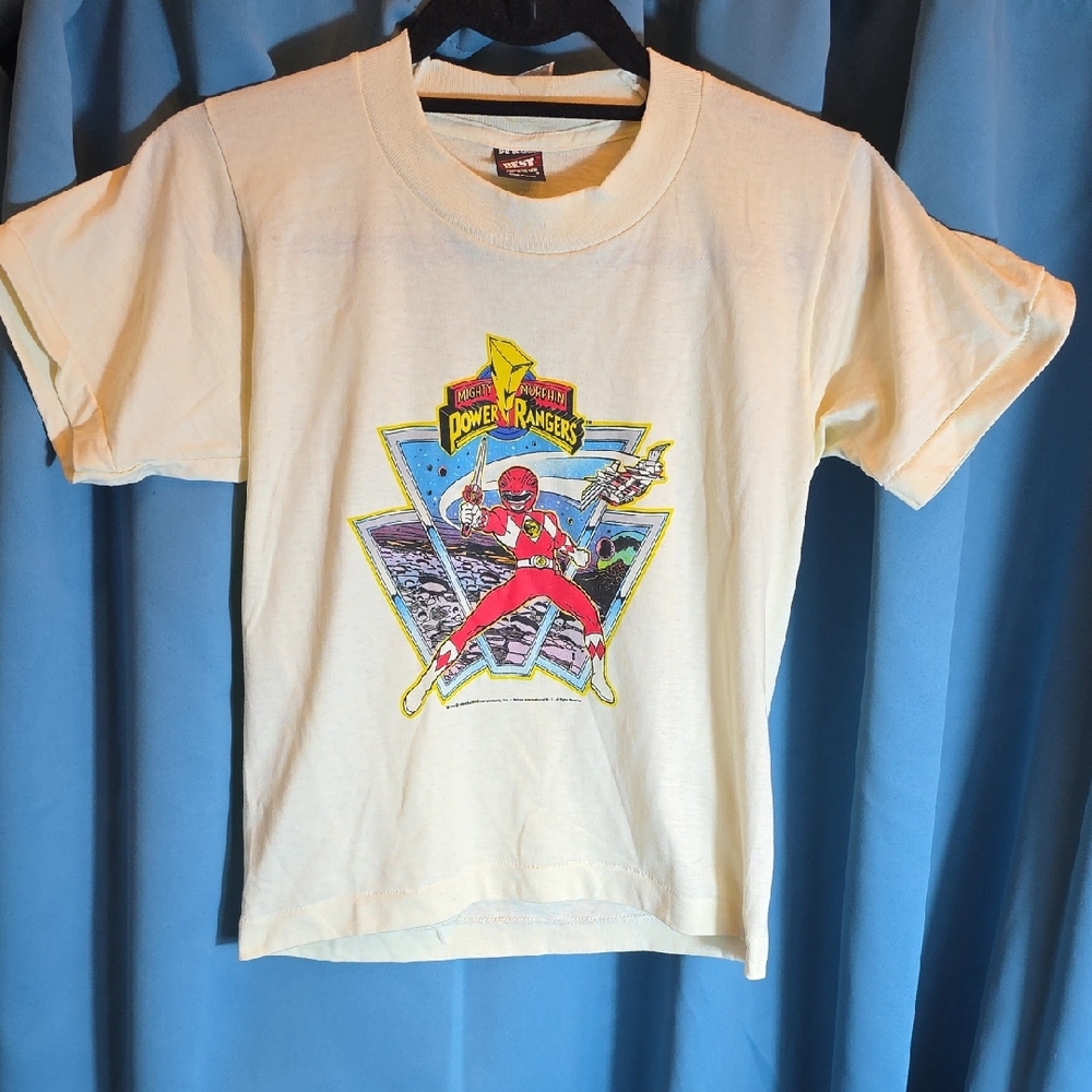 Fruit of the Loom Power Rangers Kids T-Shirt - Cream